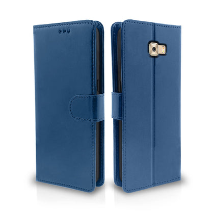 Samsung C7 Pro Wallet flip case in blue by Pikkme