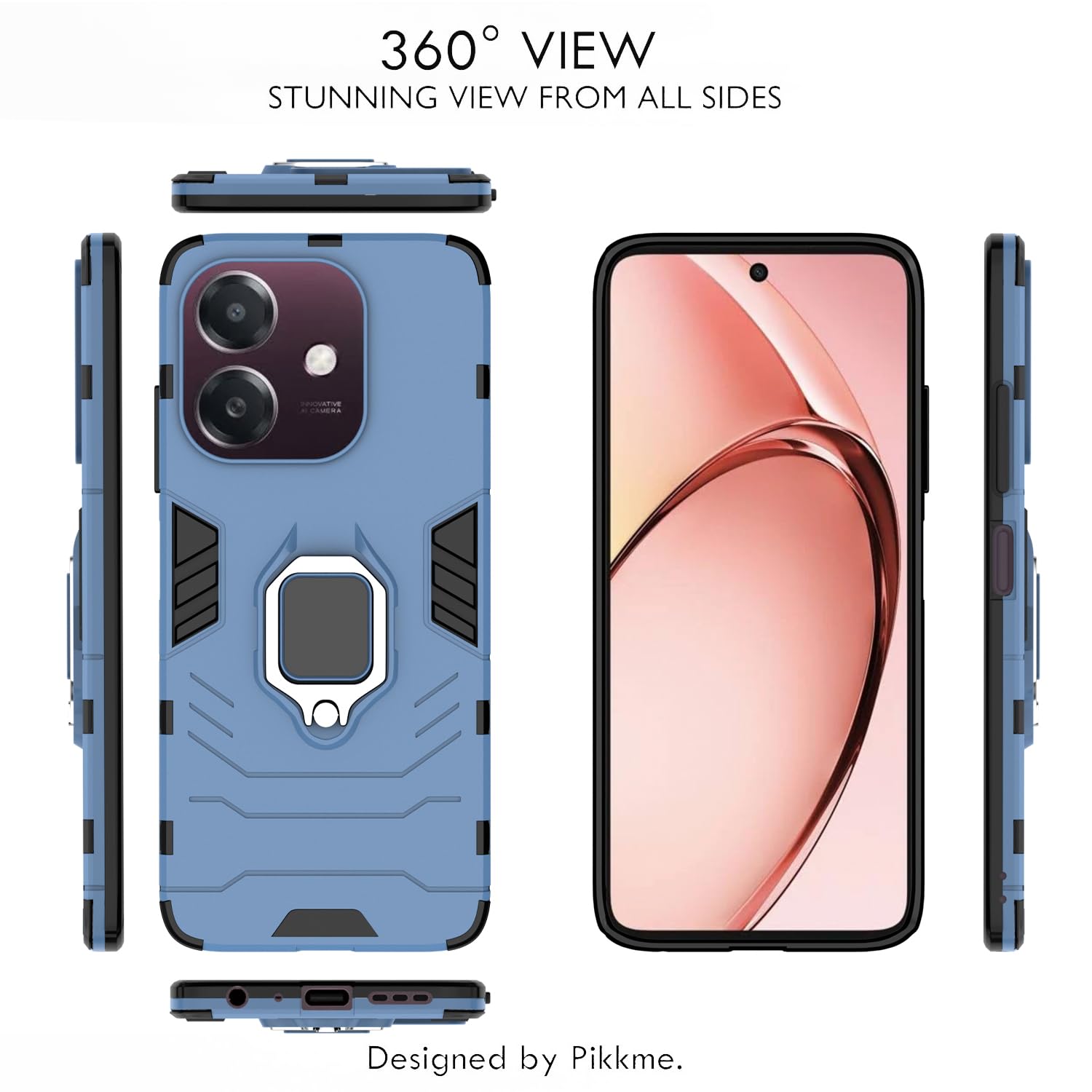 Blue D5 Tough Armor mobile back cover for Oppo A3x 5G/A3x 4G/A3 5G – Pikkme – photo 3