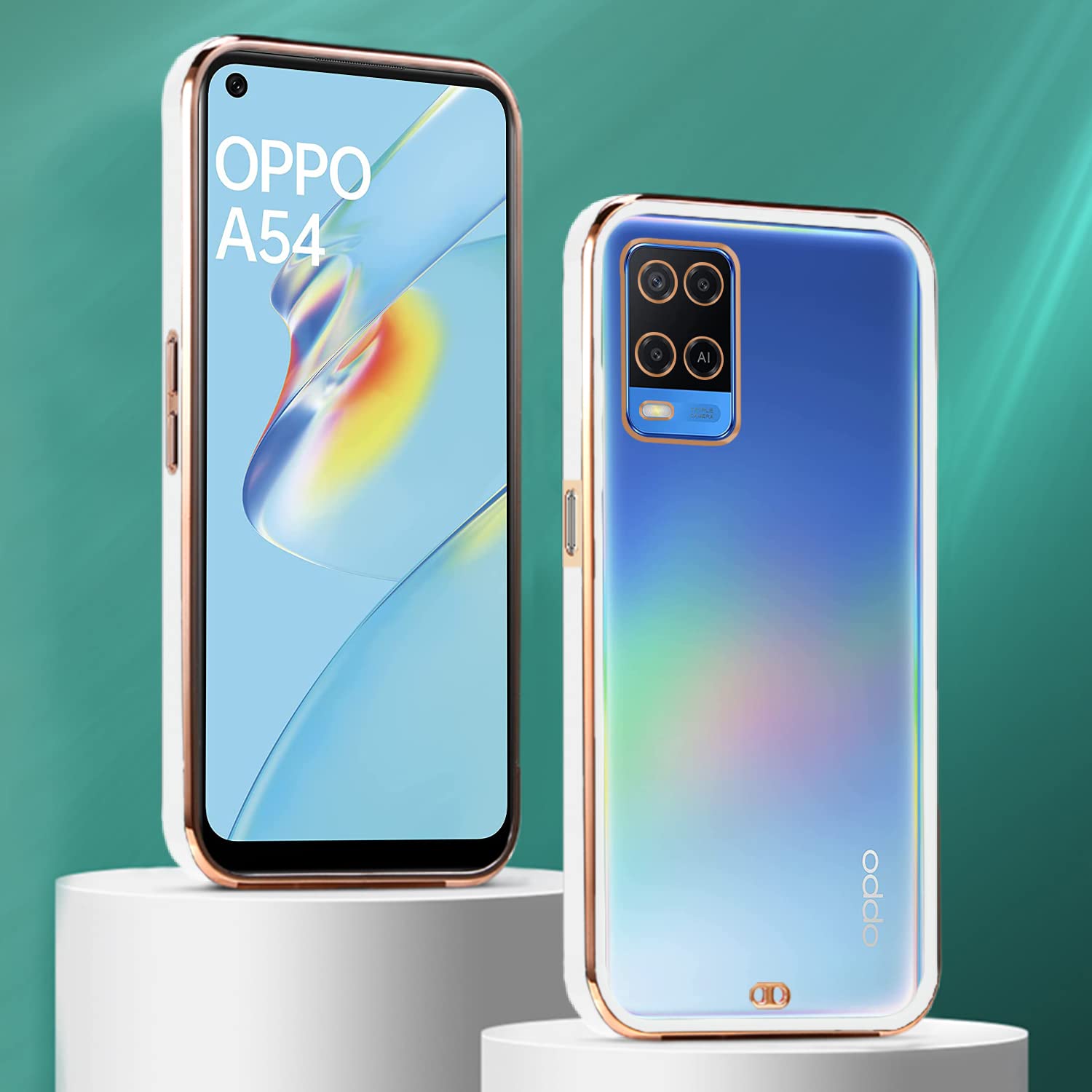 Pikkme Oppo A54 Chrome white back cover – photo 3