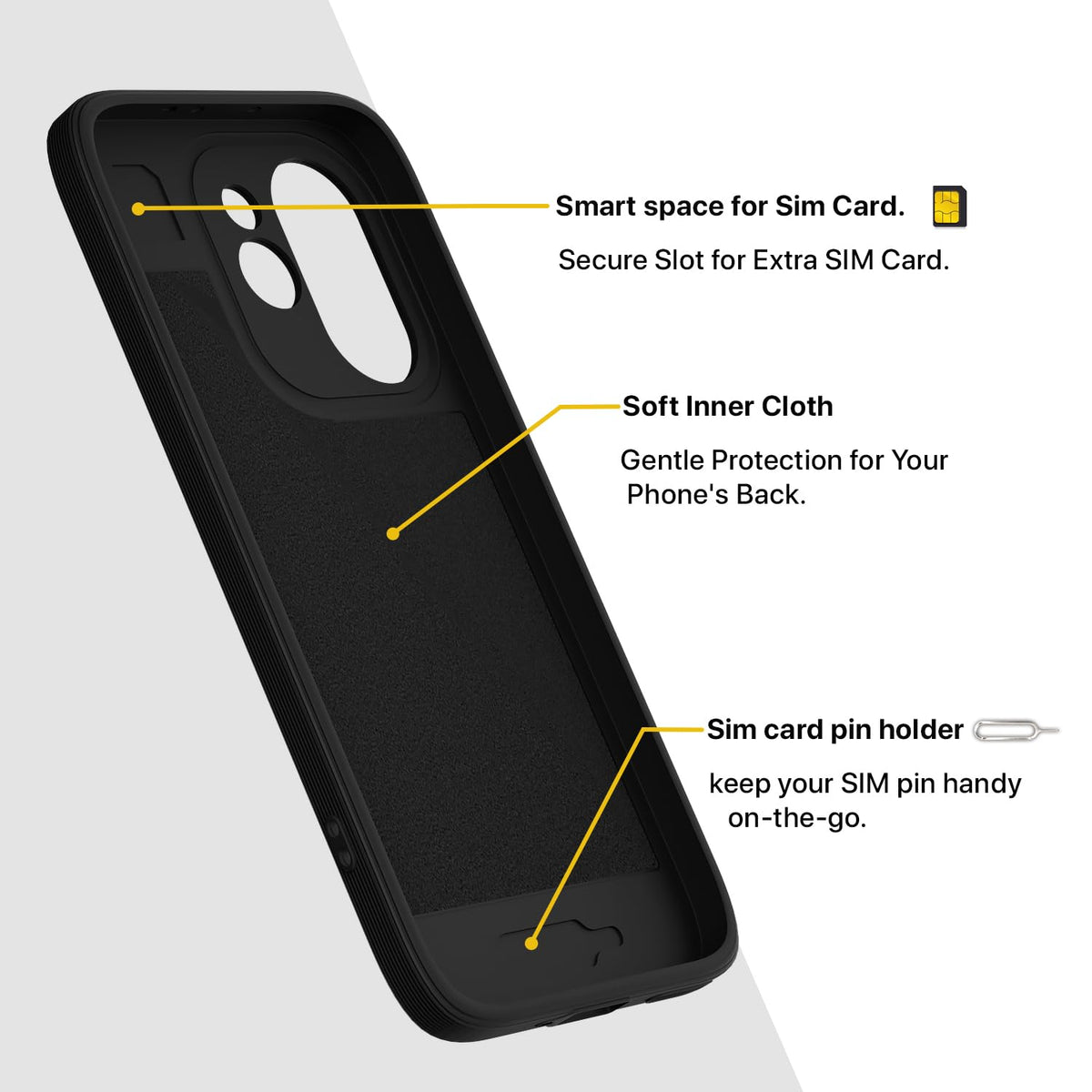 Pikkme black back cover for Oppo Reno 15 Pro Mini 5G – photo 6