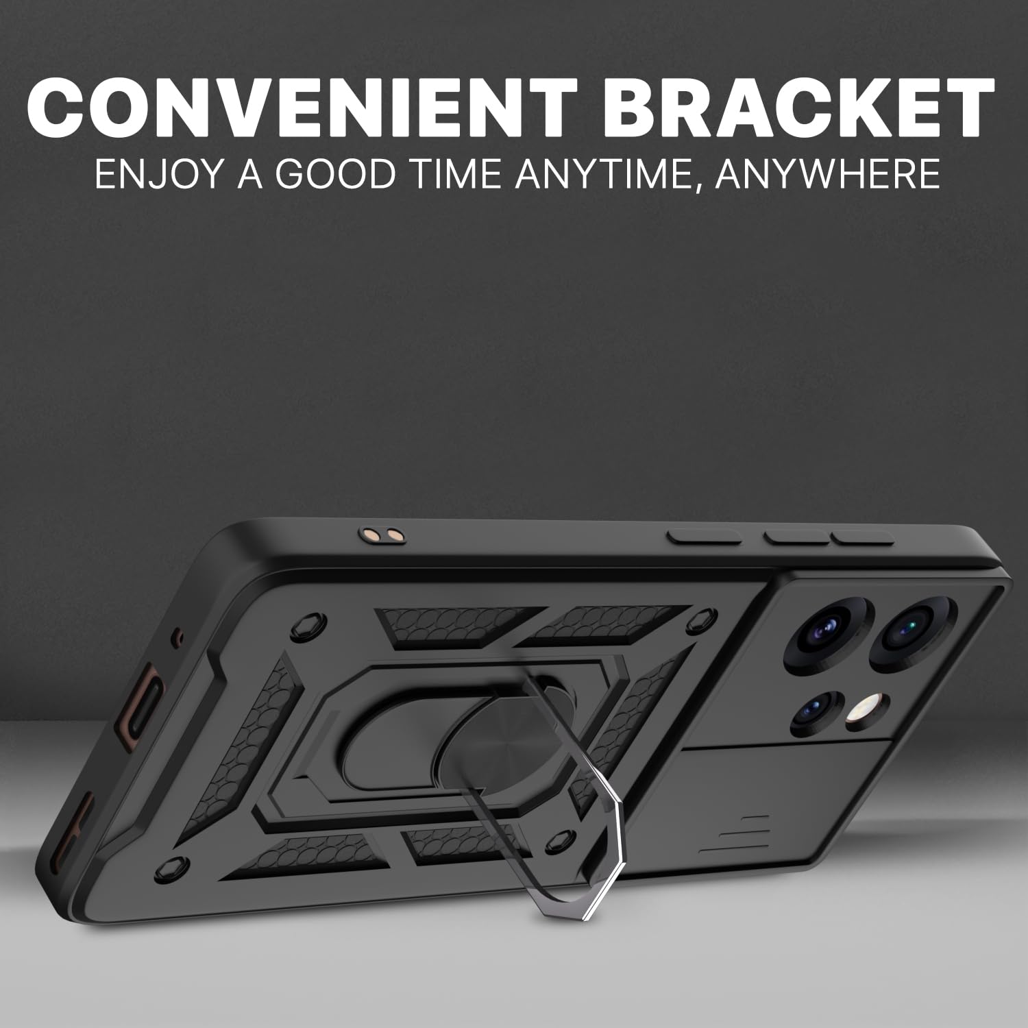 Pikkme black D10 Camera Shield phone cover for Oppo Reno 15 Pro Mini 5G/360 – photo 3