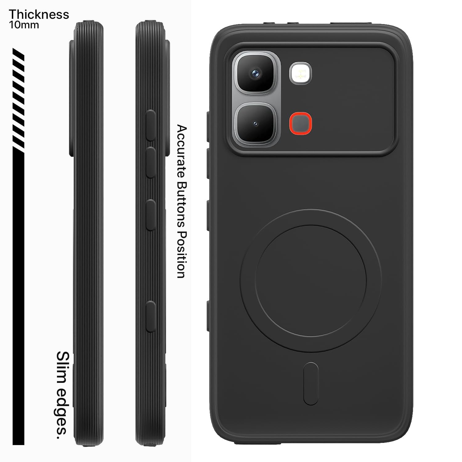 Infinix Note Edge 5G mobile cover in black by Pikkme – photo 3