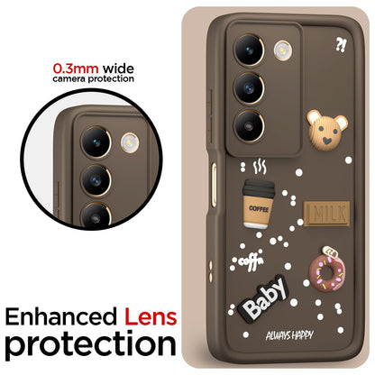 Pikkme Vivo Y200e/T3 5G Silicone brown mobile cover – photo 5