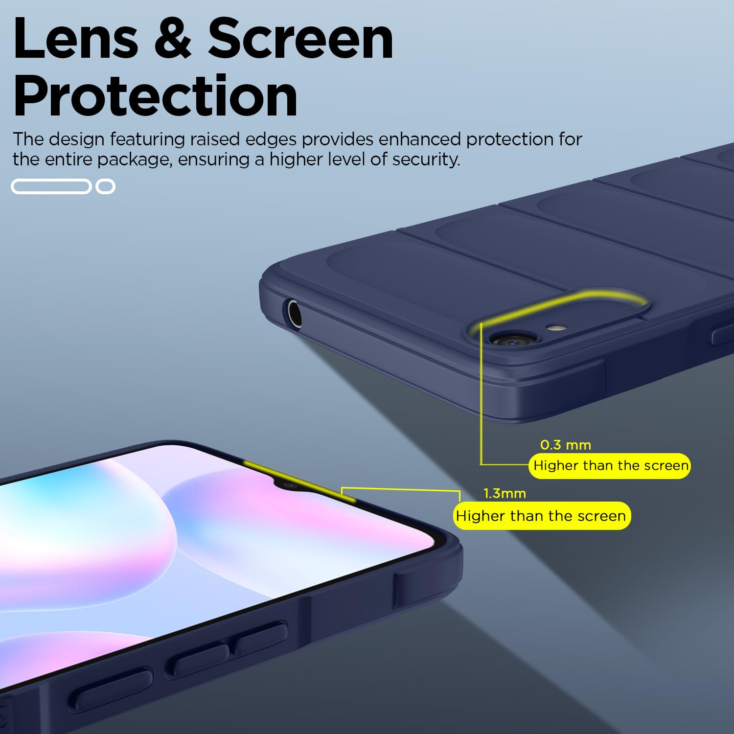 Pikkme Redmi 9A / 9i / 9A ZigZag Back Cover (Blue)