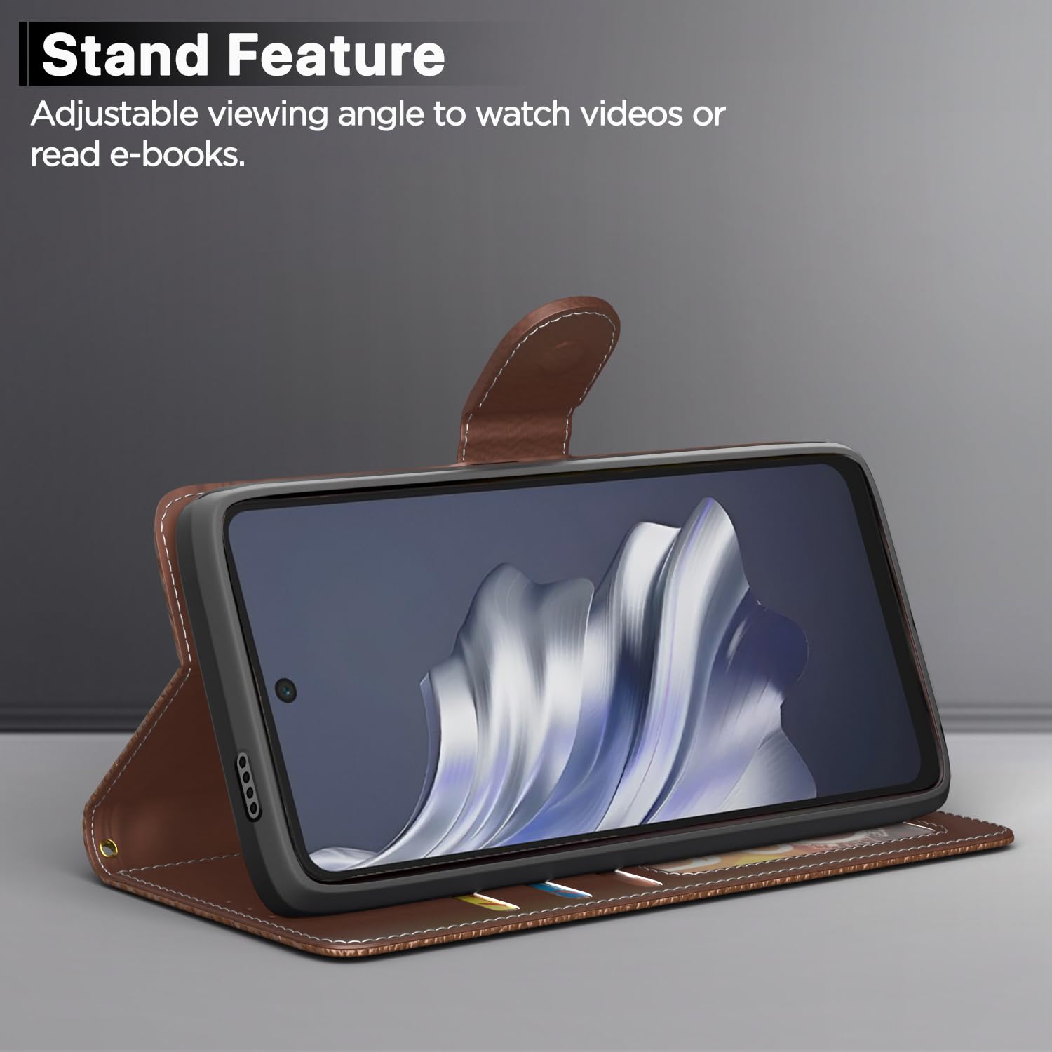 Pikkme Tecno Spark 20 Pro Wallet tan mobile flip cover – photo 3