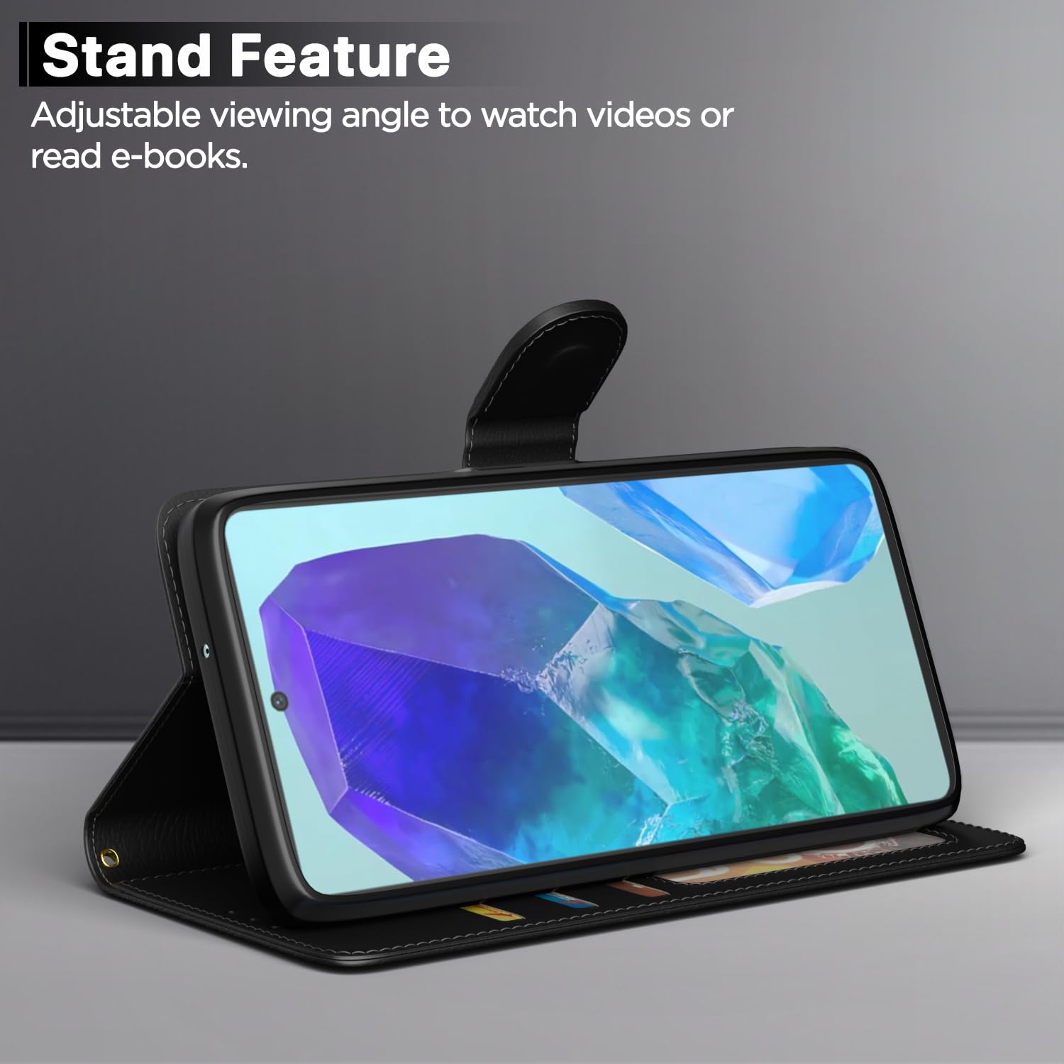 Pikkme black Wallet wallet flip cover for Samsung M55/M55s/F55 5G – photo 3