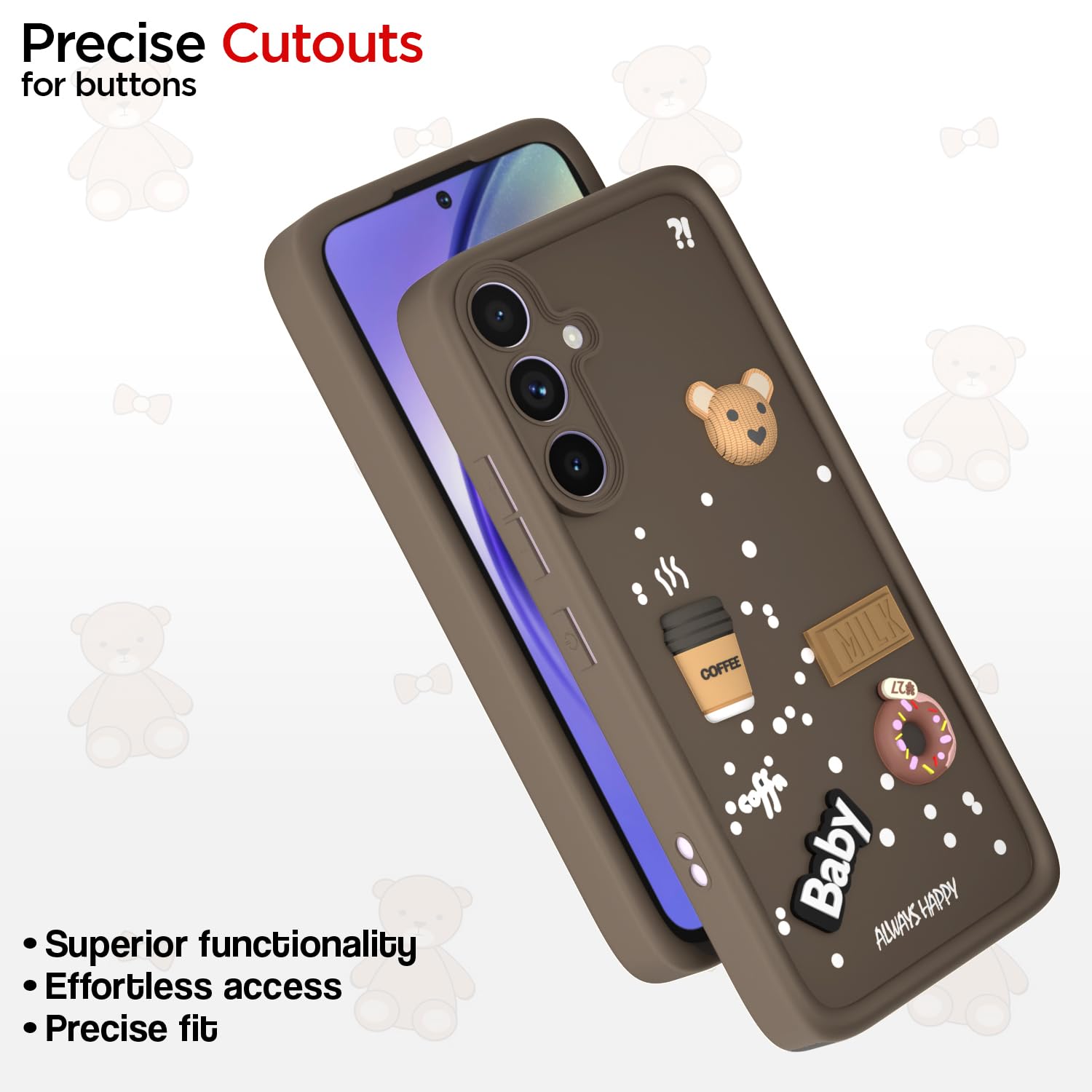 Pikkme Samsung A54 5G Silicone brown mobile cover – photo 6