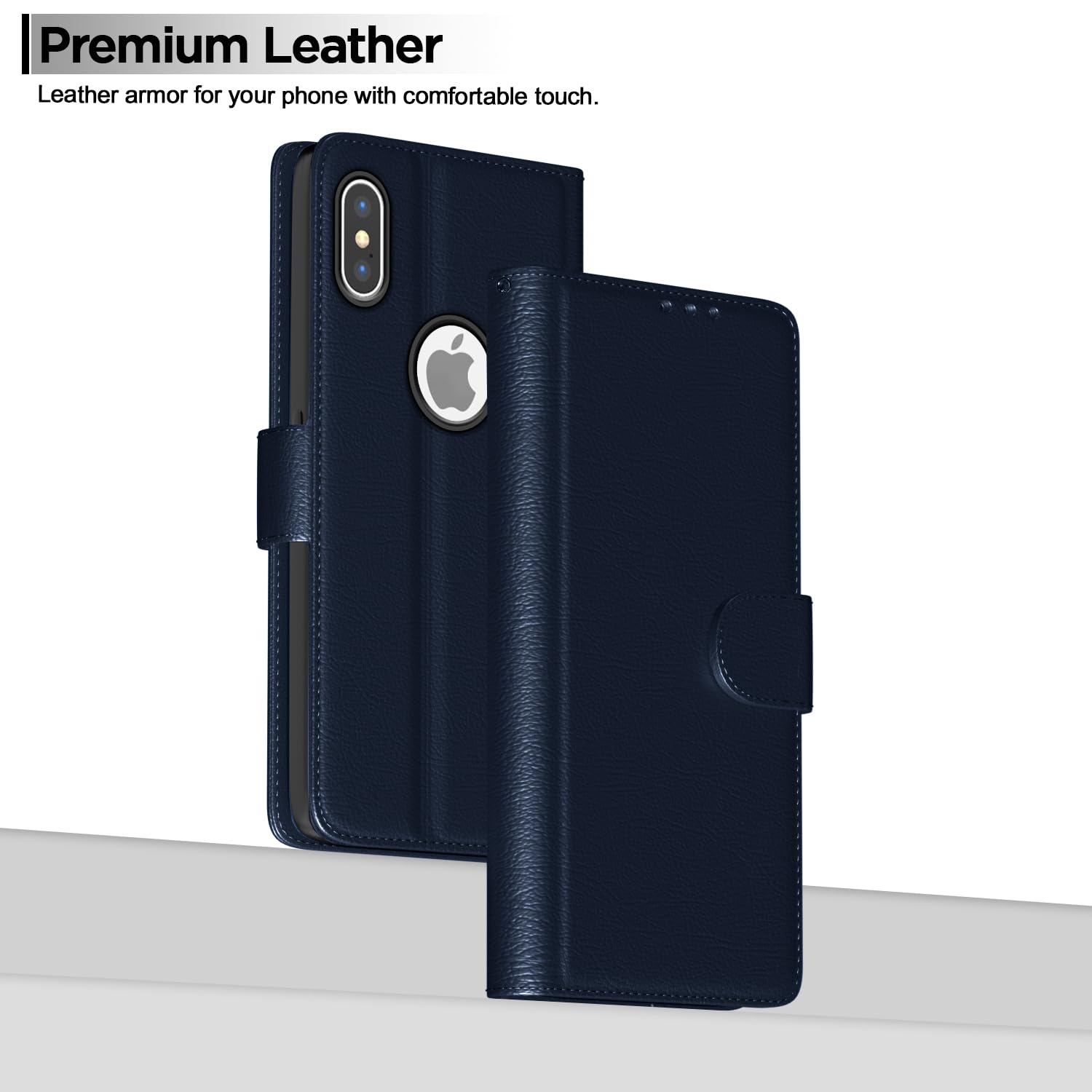 iPhone X/XS Wallet wallet flip cover in blue by Pikkme – photo 2