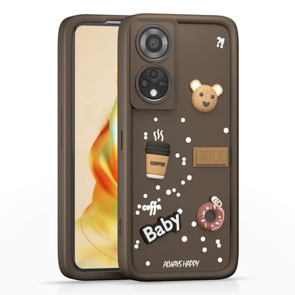 Pikkme brown Silicone phone cover for Oppo Reno 8T
