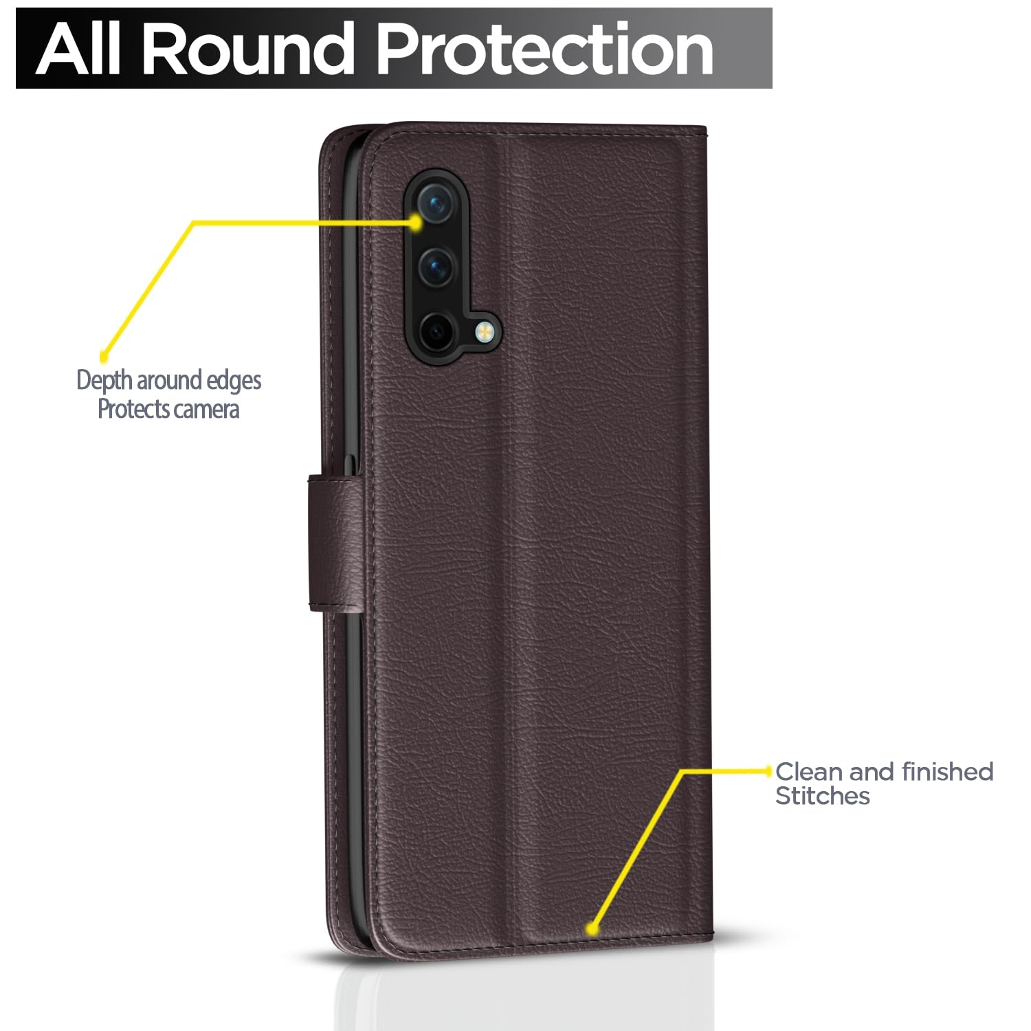 Pikkme OnePlus Nord CE 5G Wallet coffee flip case – photo 4