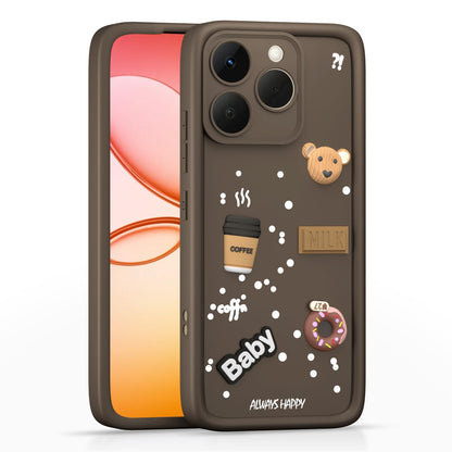 Realme 15T 5G/Narzo 90 5G/3D phone cover in brown by Pikkme