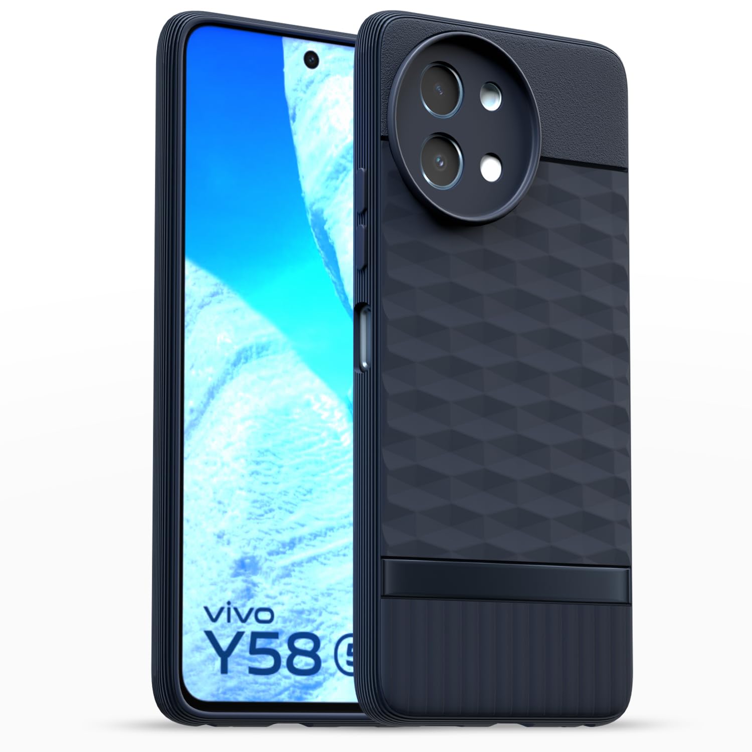  Vivo Y58 5G / Vivo T3x 5G / Vivo Y200i 5G  Gencase Back Cover - Blue