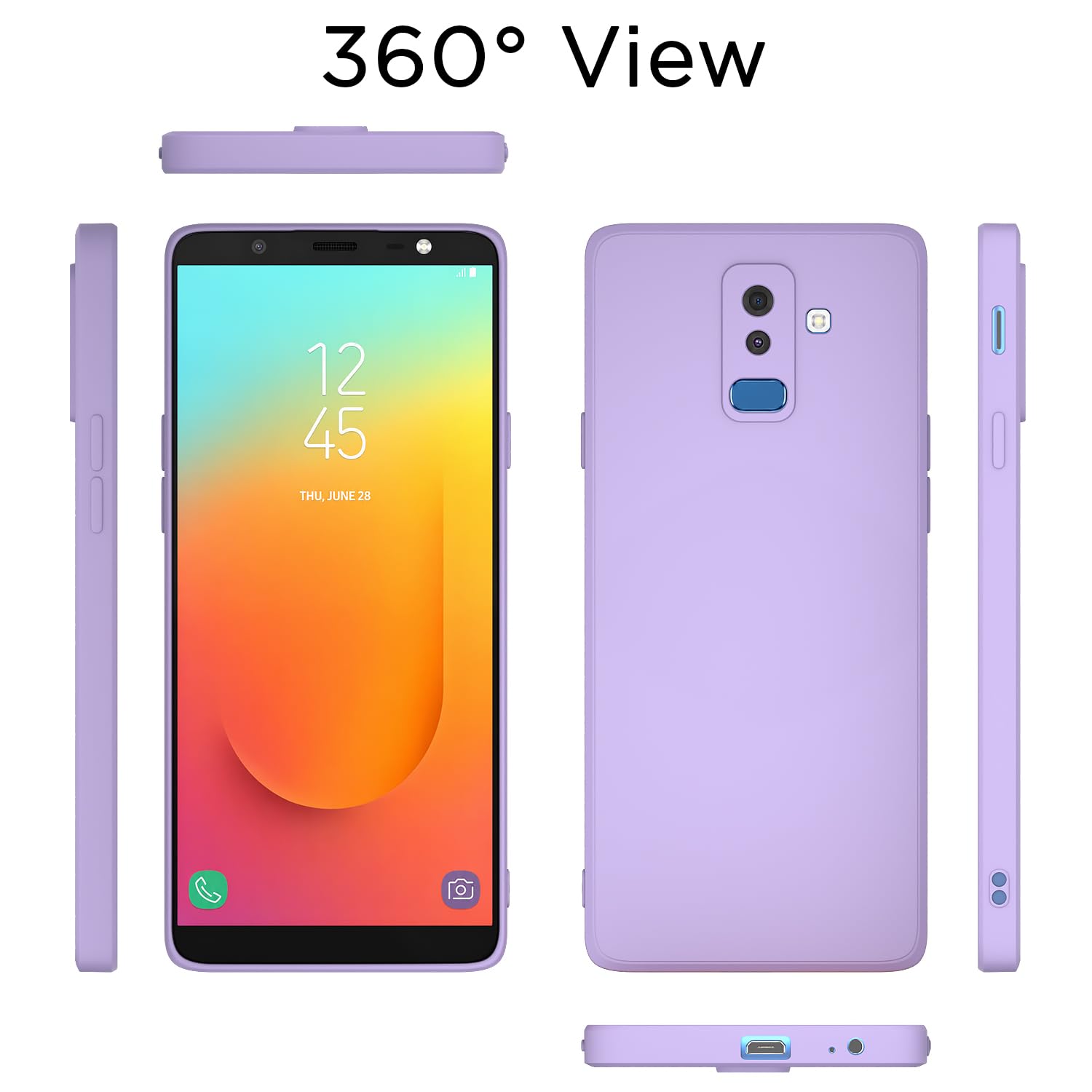 Samsung J8 mobile back cover in purple by Pikkme – photo 4
