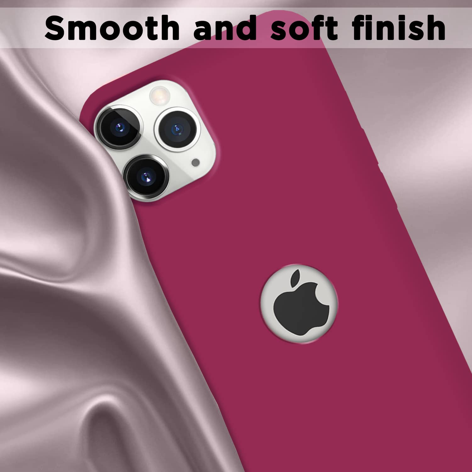 Pikkme iPhone 11 Pro Super Soft Silicone Back Case (Rose Red)