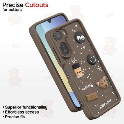 Pikkme brown Silicone phone cover for Redmi A7 Pro/Poco C85x 5G/3D – photo 6