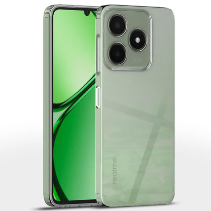 Realme C63 4G Soft Silicone mobile cover in transparent by Pikkme