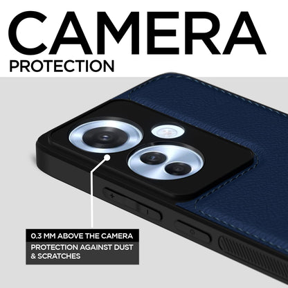 Pikkme Oppo F25 Pro 5G Leatherback Back Case | Blue