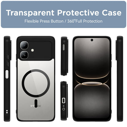 Black mag-safe mobile back cover for Infinix Smart 20 – Pikkme – photo 2