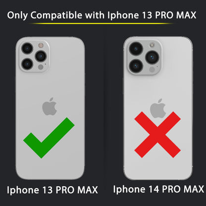 Pikkme iPhone 13 Pro Max Gold Electroplated Premium Leather Chrome Back Cover (Black)