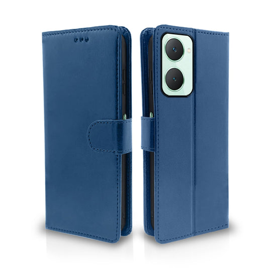 Pikkme Vivo Y18 4G Vintage Flip Cover (Blue)