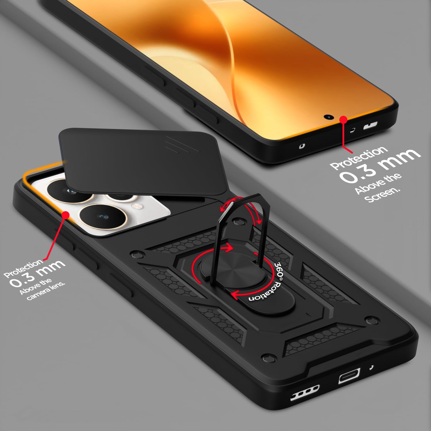 Realme 15 5G/15 Pro 5G/360 back cover in black by Pikkme – photo 4