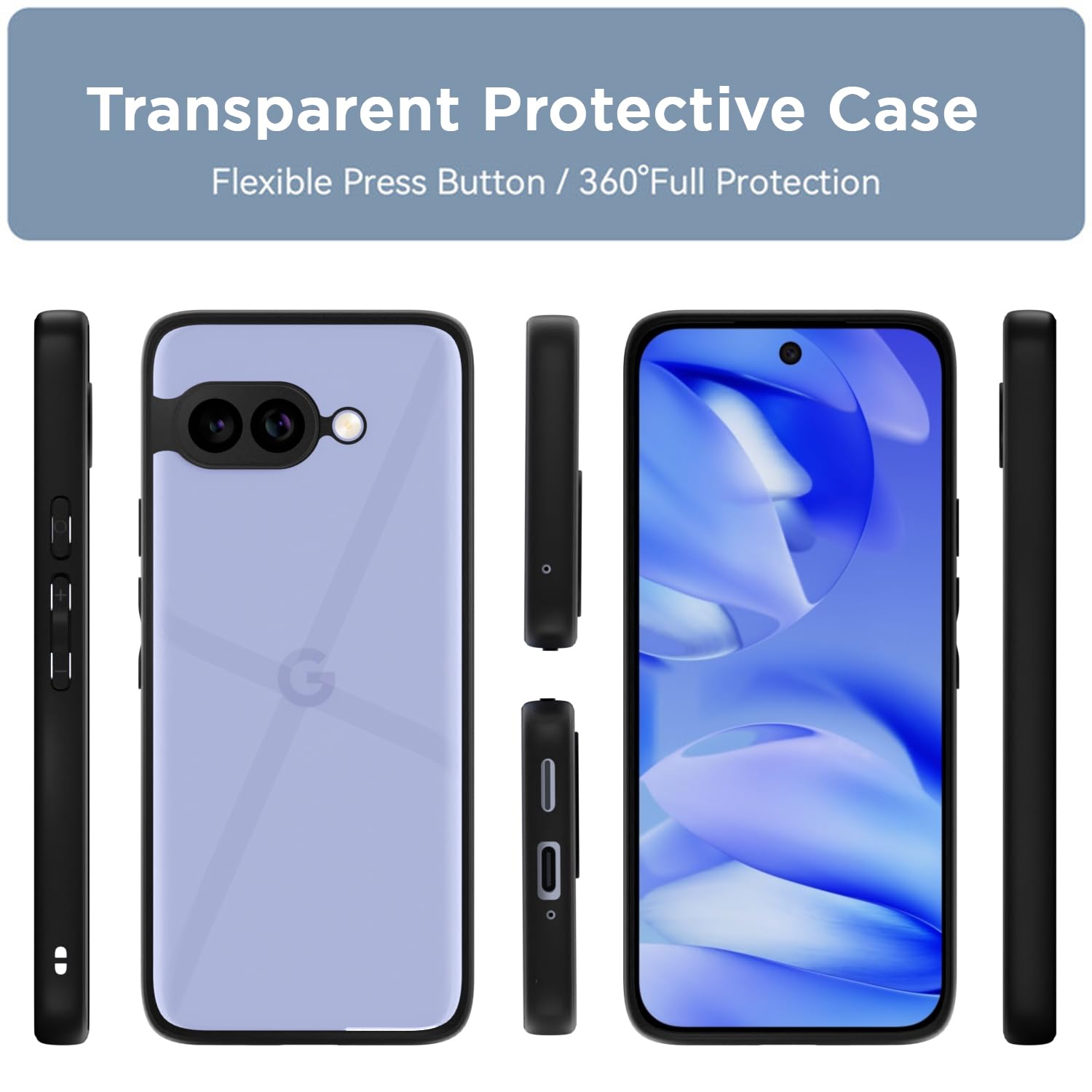 Pikkme Google Pixel 9a Hybrid black phone cover – photo 3