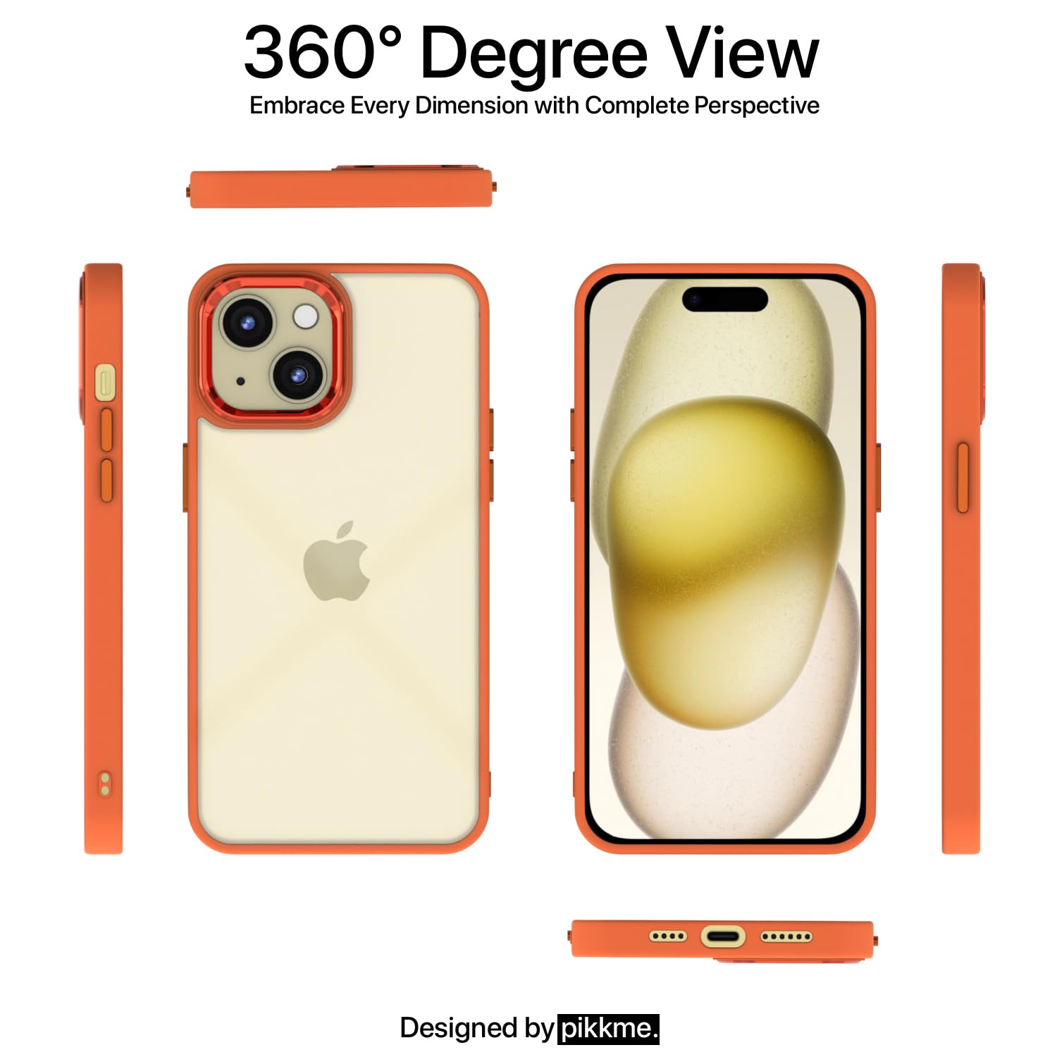 Pikkme iPhone 15 Plus Chrome orange mobile cover – photo 2