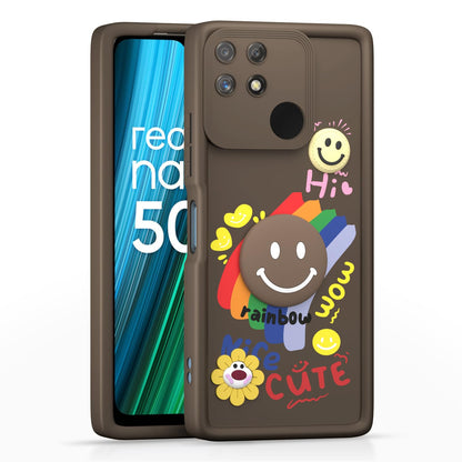 Brown Soft Silicone back cover for Realme Narzo 50A – Pikkme