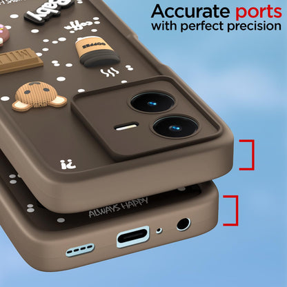 Brown Silicone mobile cover for Vivo Y22 – Pikkme – photo 4