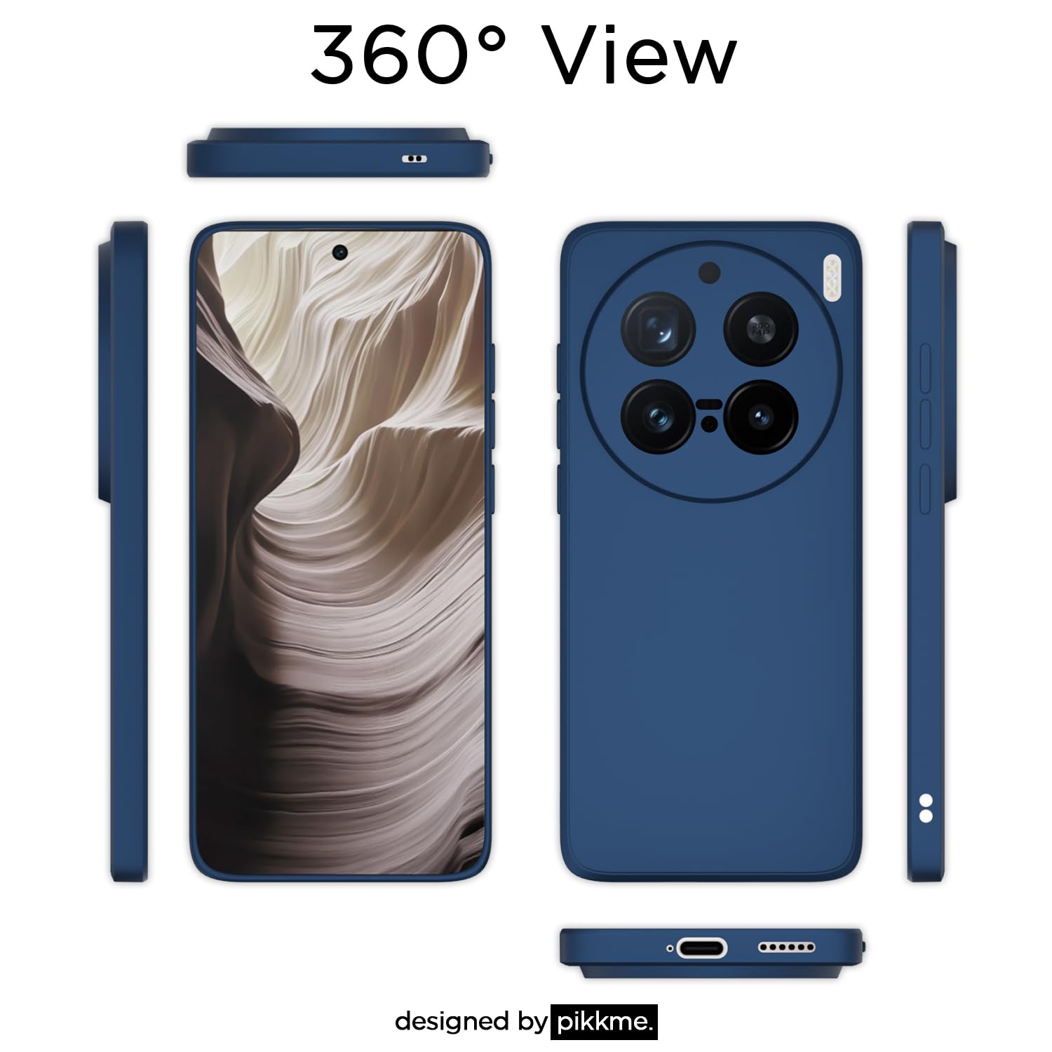 Vivo X200 Pro 5G Matte mobile cover in blue by Pikkme – photo 4