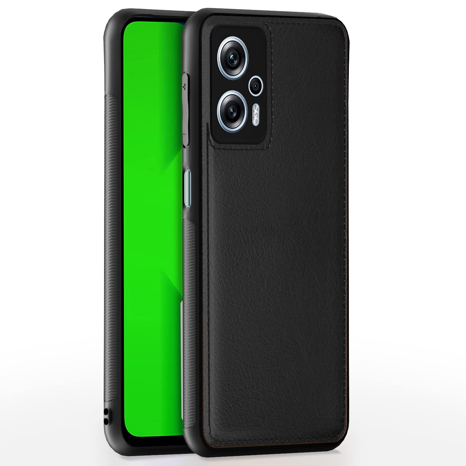 Redmi K50i Leather back cover in black by Pikkme