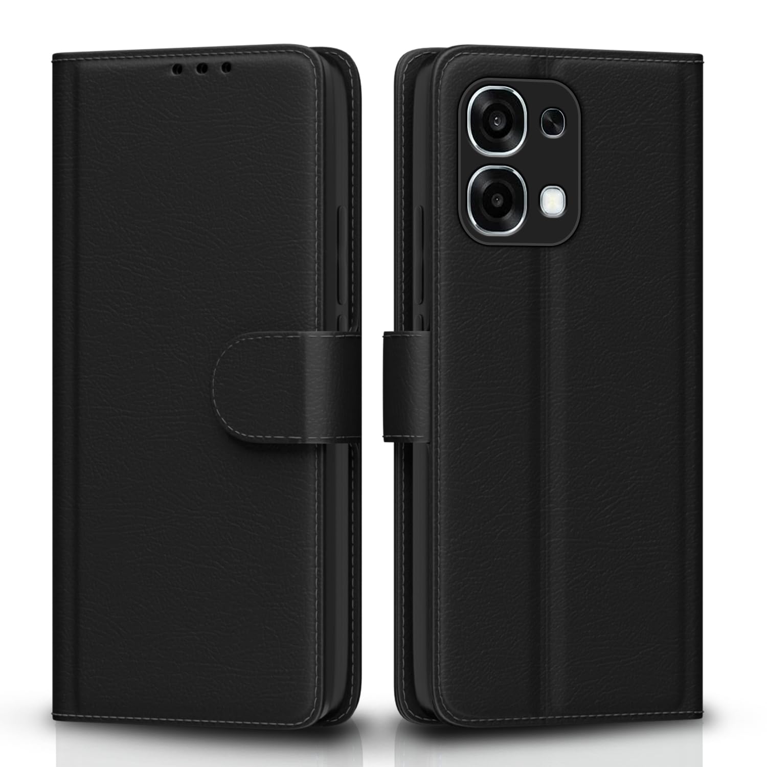 Pikkme black Wallet wallet flip cover for Oppo F31/F33 5G
