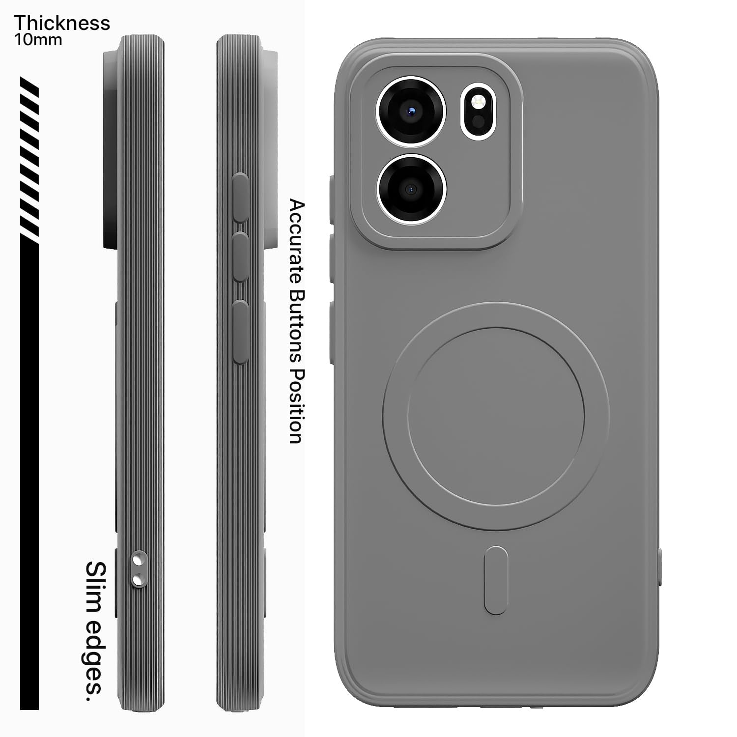 Grey MagSafe mobile cover for OnePlus Nord CE 6 5G – Pikkme – photo 3