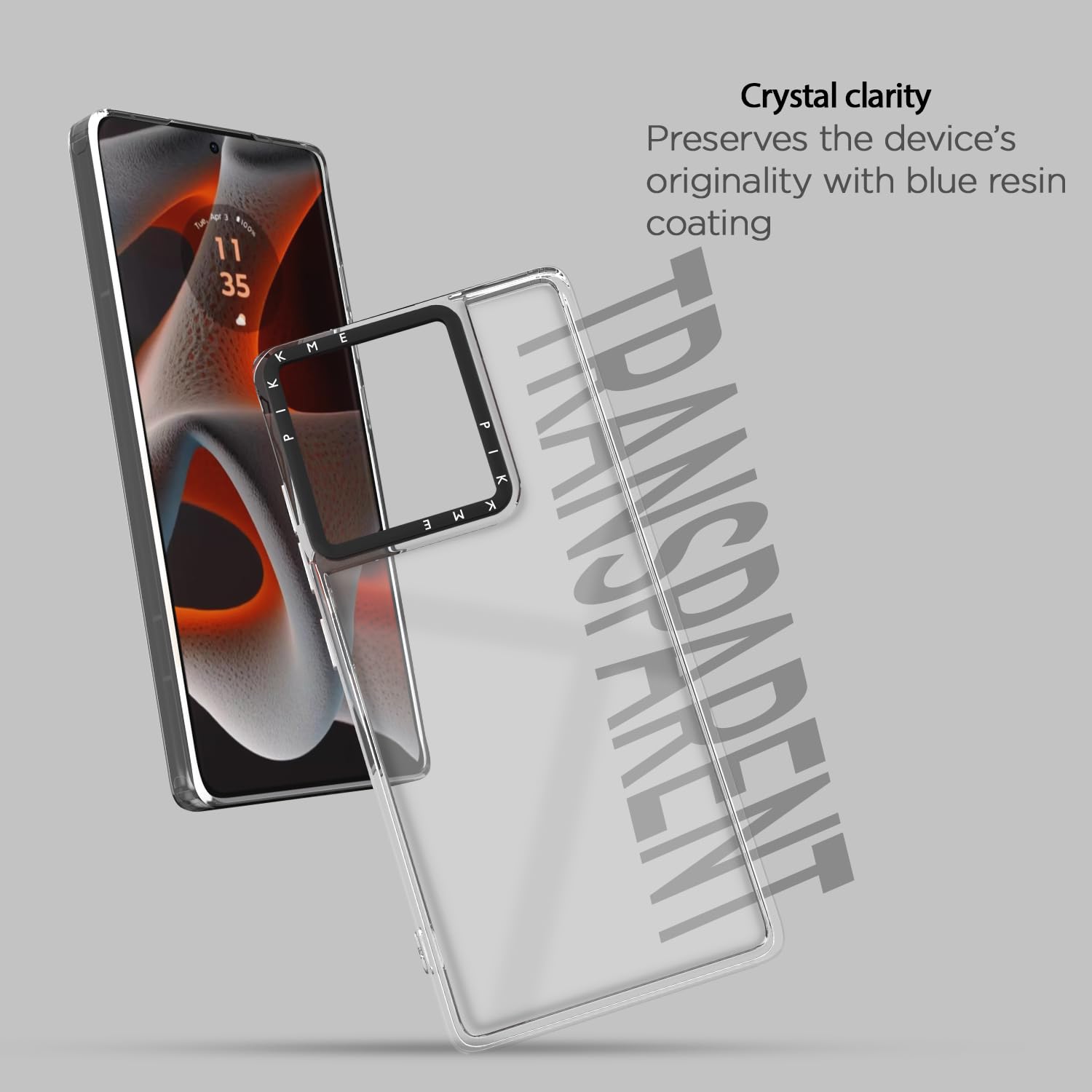 Pikkme transparent Hybrid mobile back cover for Moto Edge 50 Pro 5G – photo 4
