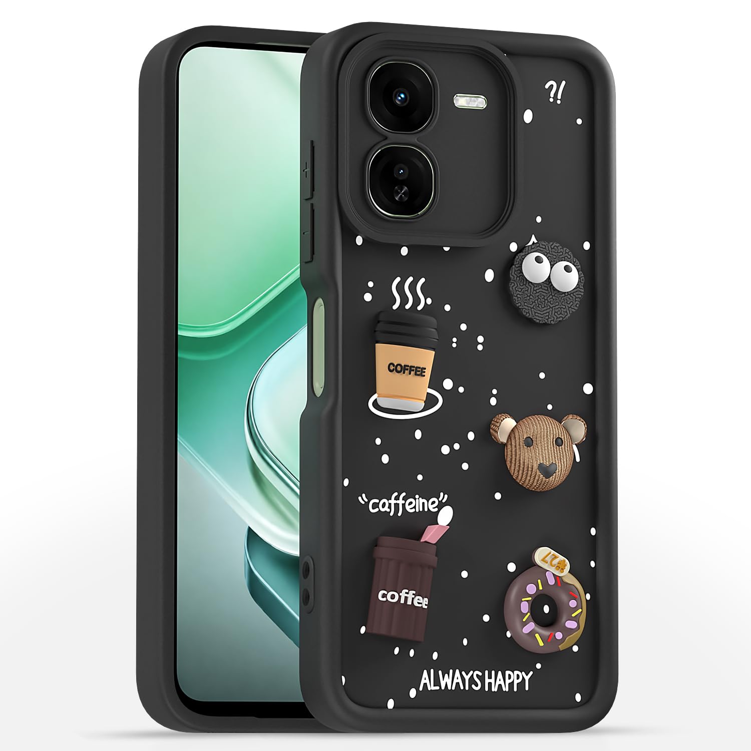Pikkme iQOO Z9x 5G/3D Silicone black mobile cover