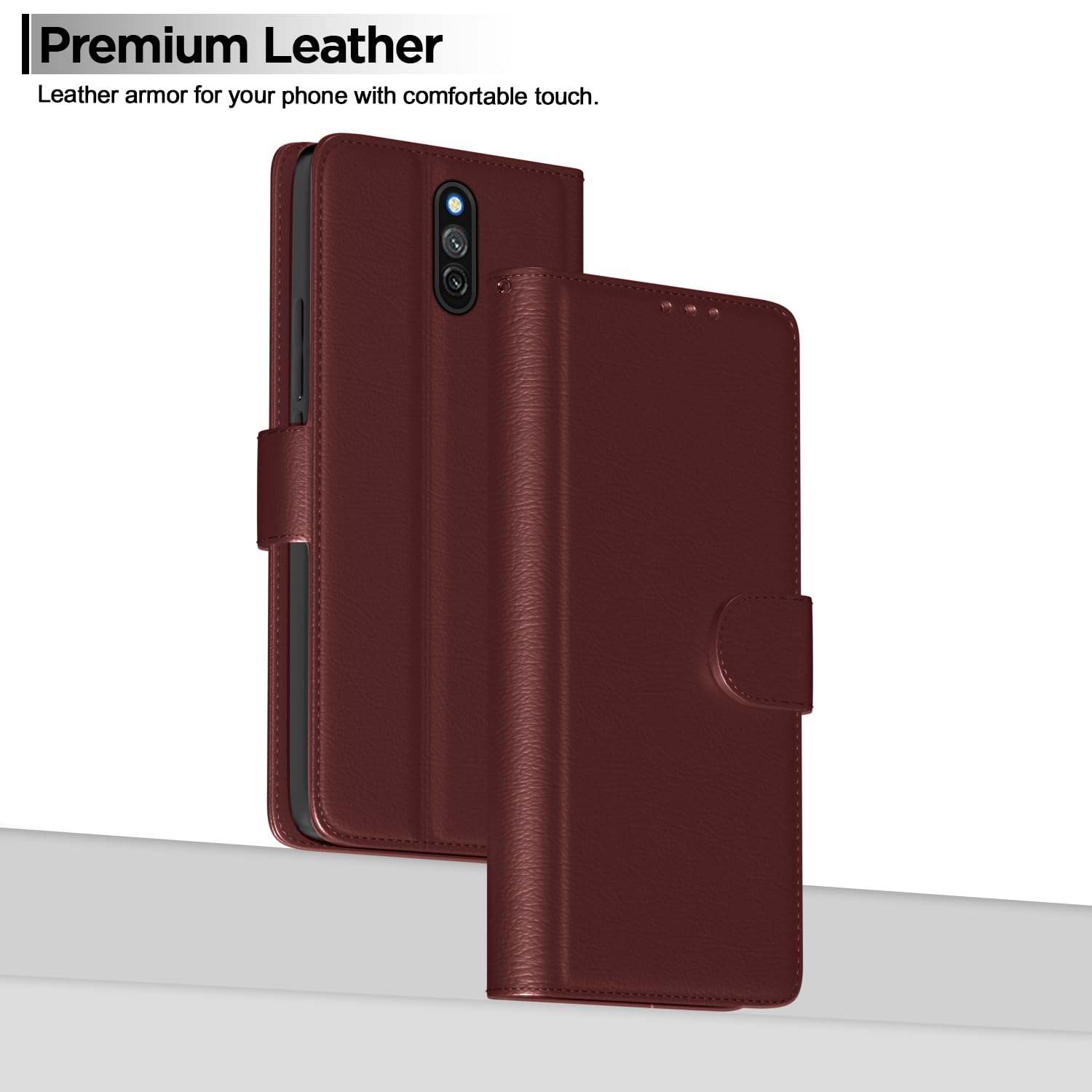 Pikkme brown Wallet flip cover for Redmi 8A – photo 2