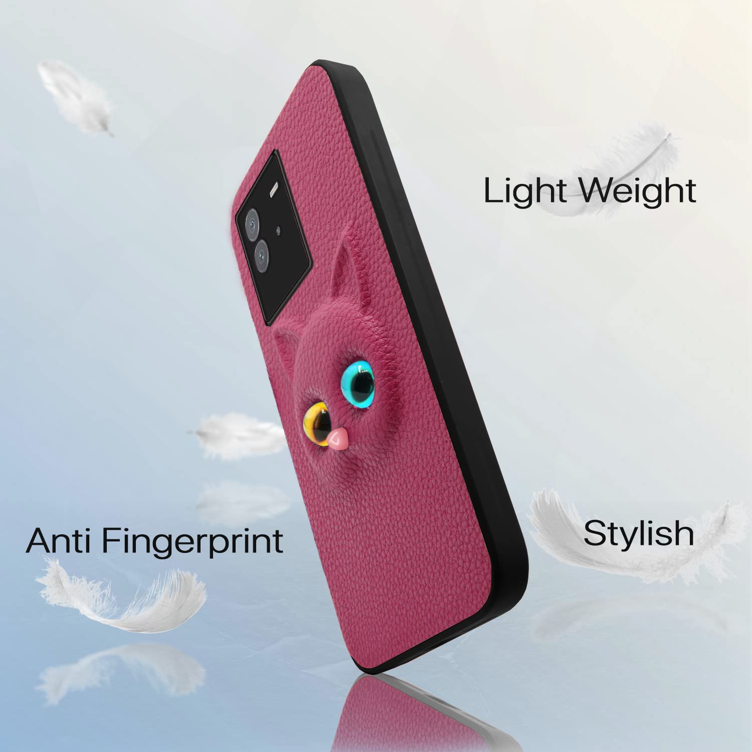 Pikkme pink Cat mobile back cover for iQOO Neo 6 5G – photo 5