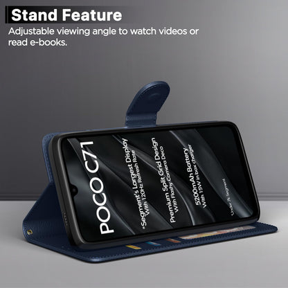 Pikkme Poco C71/Redmi A5 blue flip cover – photo 3
