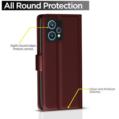 Brown Wallet wallet flip cover for Realme 9 Pro Plus 5G – Pikkme – photo 4