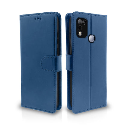Infinix Smart 5 Wallet flip cover in blue by Pikkme