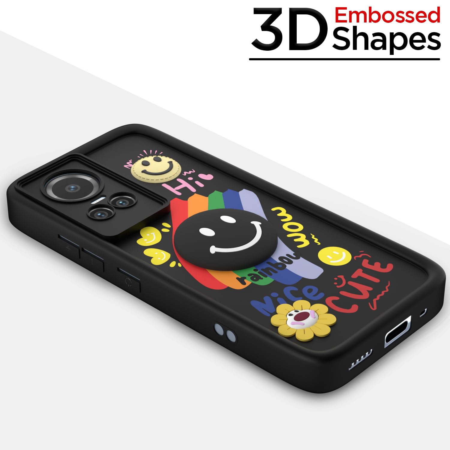 Oppo Reno 10 5G mobile back cover in black by Pikkme – photo 3