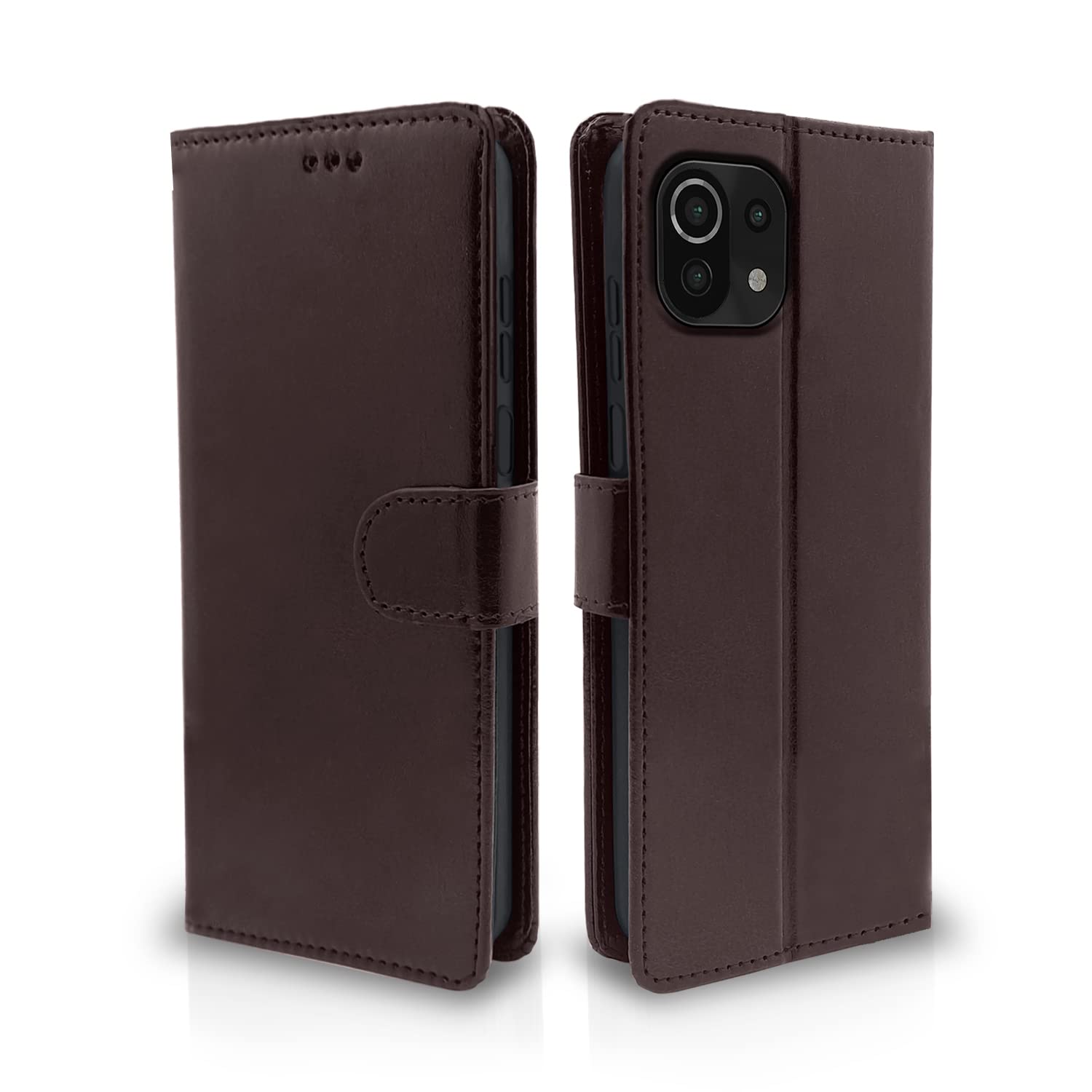  Mi 11 Lite Flip Case  for Mi 11 Lite Vintage Flip Cover - Coffee