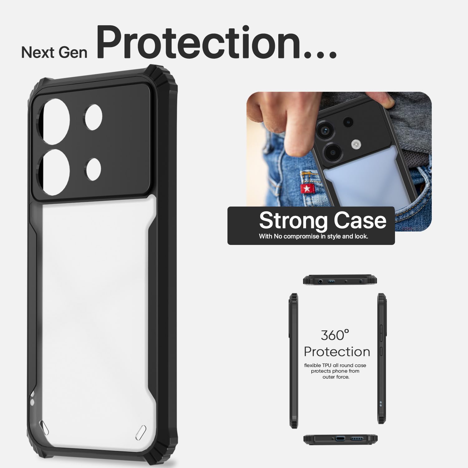 Pikkme Poco X6 5G black mobile back cover – photo 6
