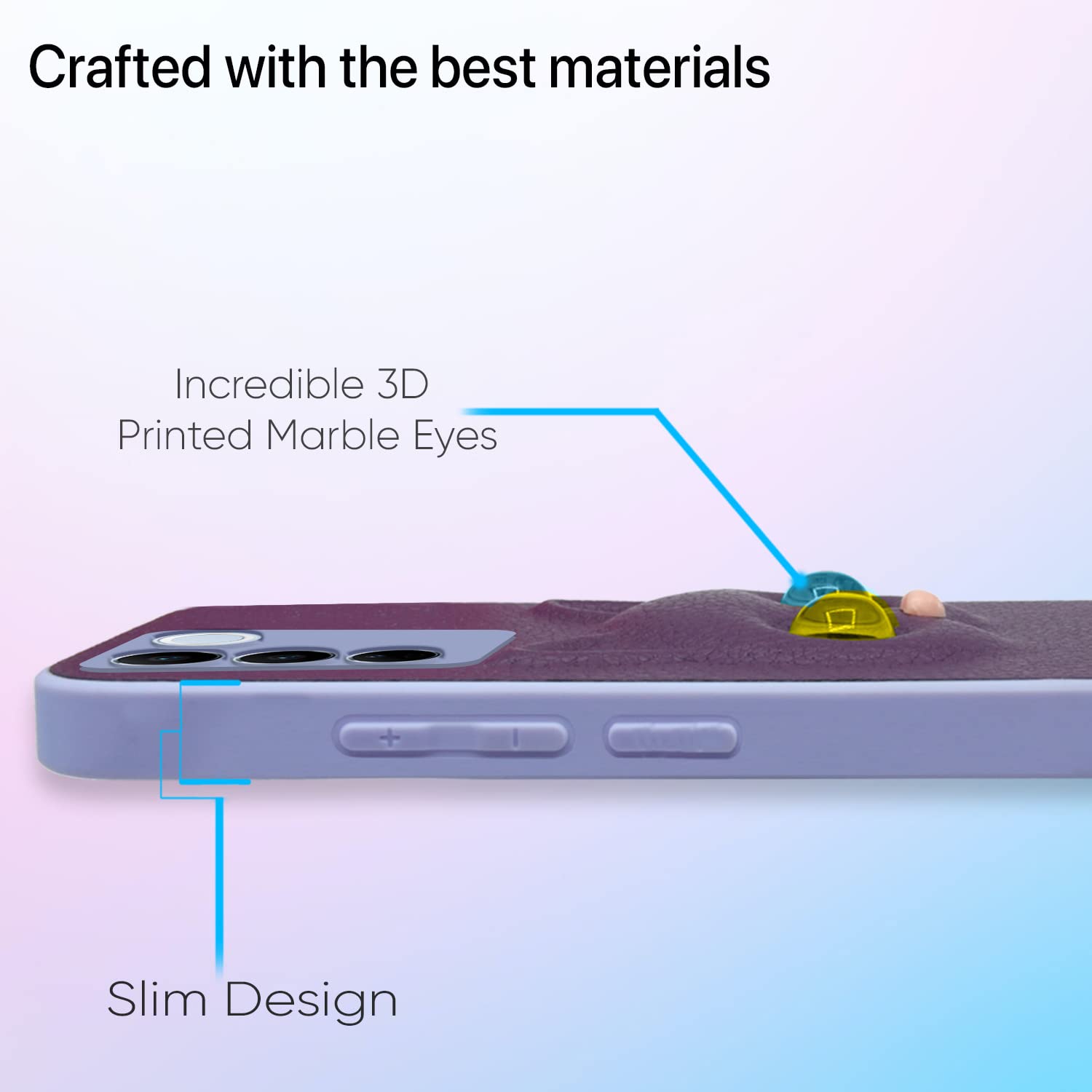Pikkme Vivo V27/V27 Pro 5G Cat purple back cover – photo 3