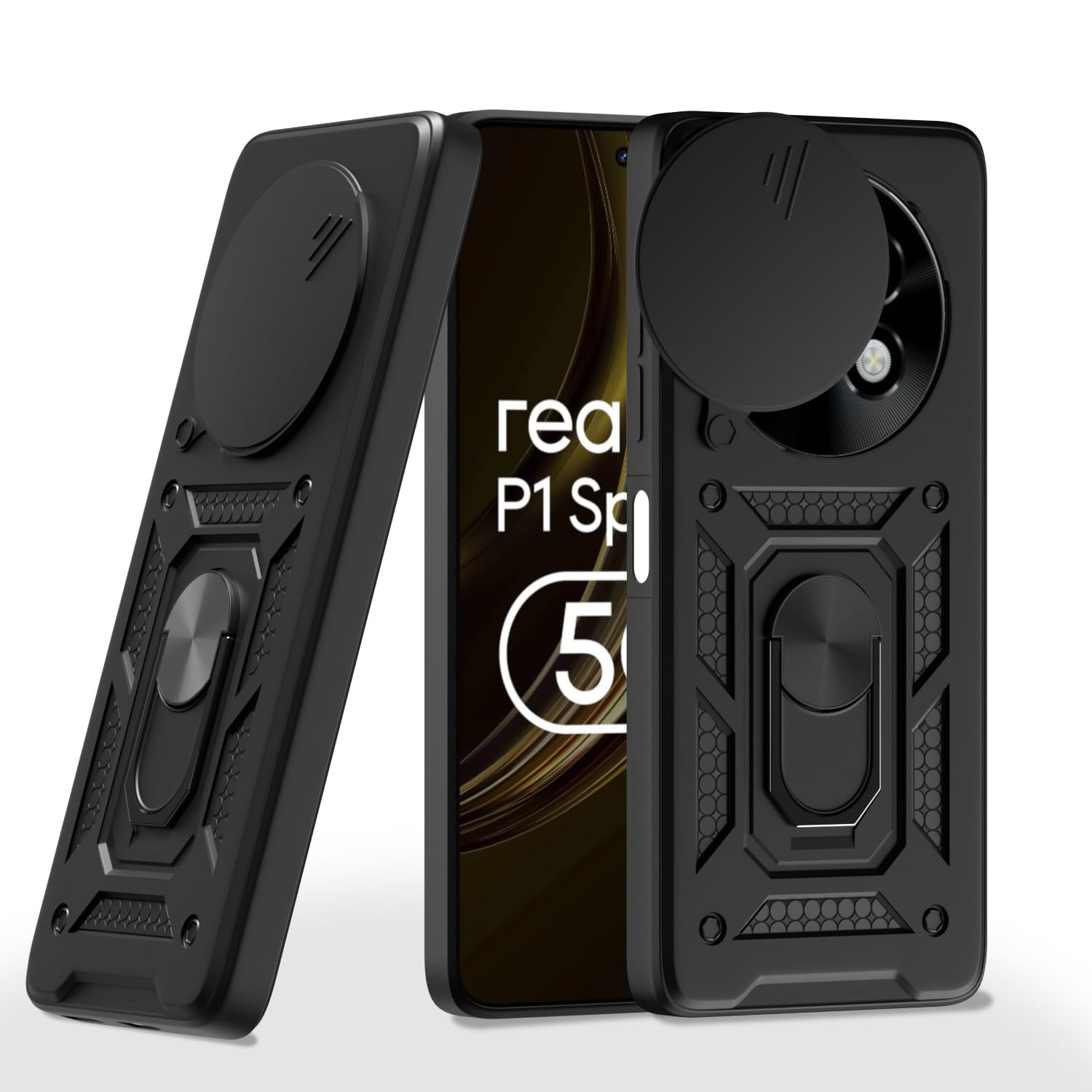 Pikkme Realme 13 Plus 5G/P1 black mobile back cover