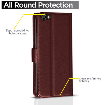 Pikkme brown Wallet mobile flip cover for Vivo V5/V5S/Y66/Y67 – photo 4