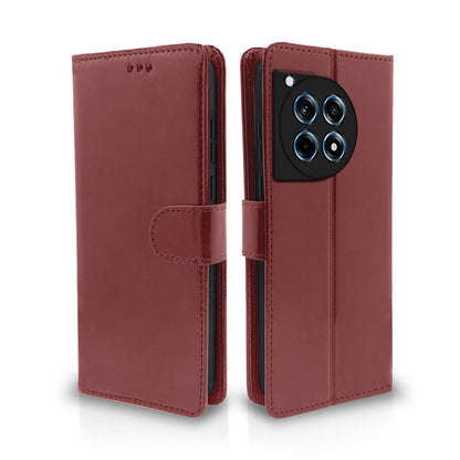 Brown wallet flip cover for OnePlus 12R 5G – Pikkme