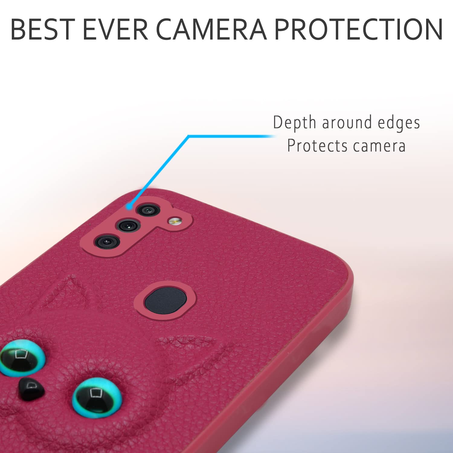 Pikkme Samsung Galaaxy M11 Kitty Back Cover (Pink)