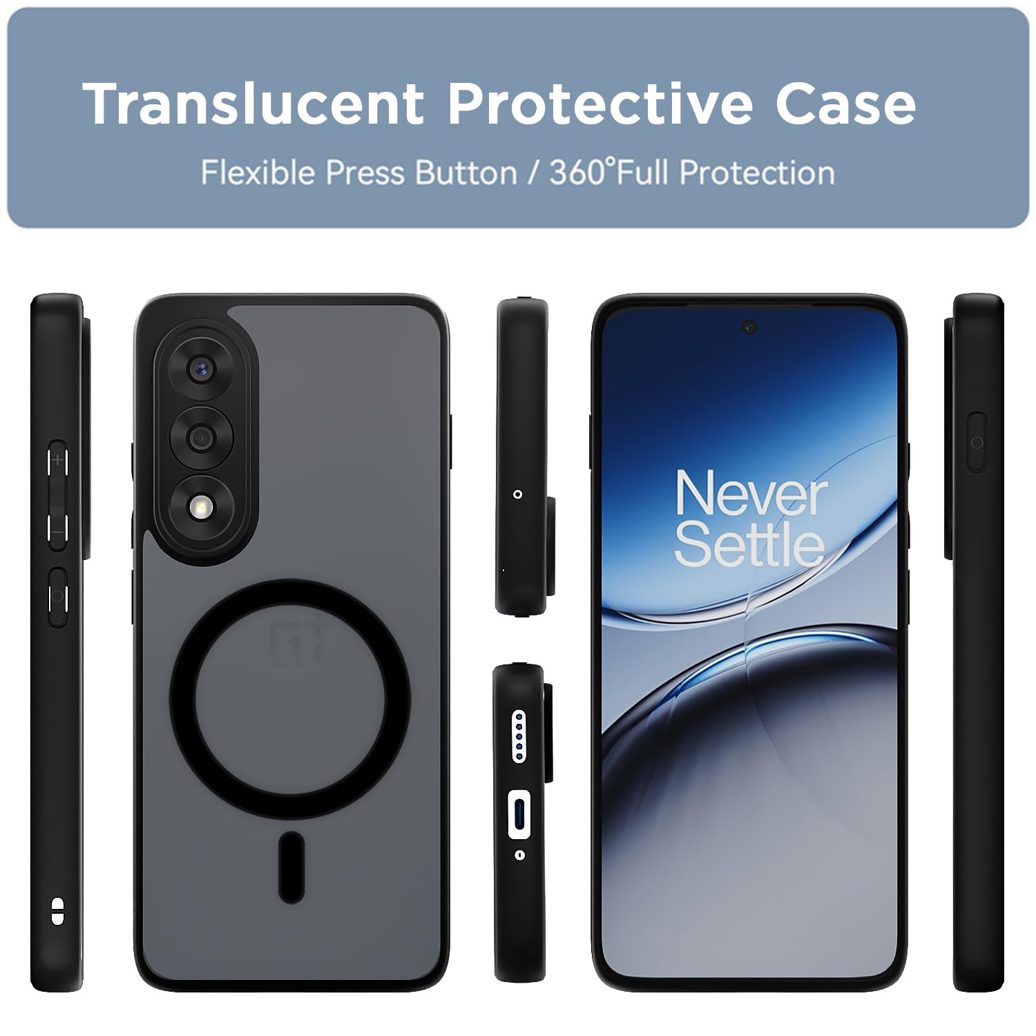 Pikkme OnePlus Nord 5 5G black smoke mag-safe phone cover – photo 2