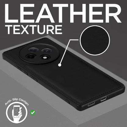 Pikkme Oppo F27 Pro Plus 5G Leatherback Back Case | Black